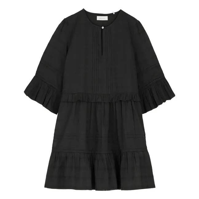 Vestido Fiore de algodón | Negro