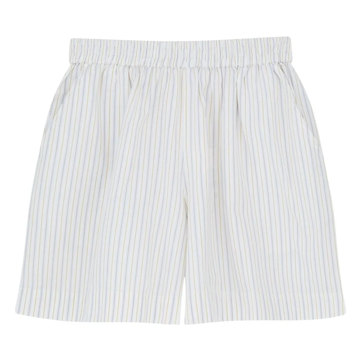 Skall Studio Blue Edgar Cotton Striped Shorts