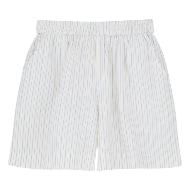 Pantalones cortos a rayas de algodón Edgar | Azul
