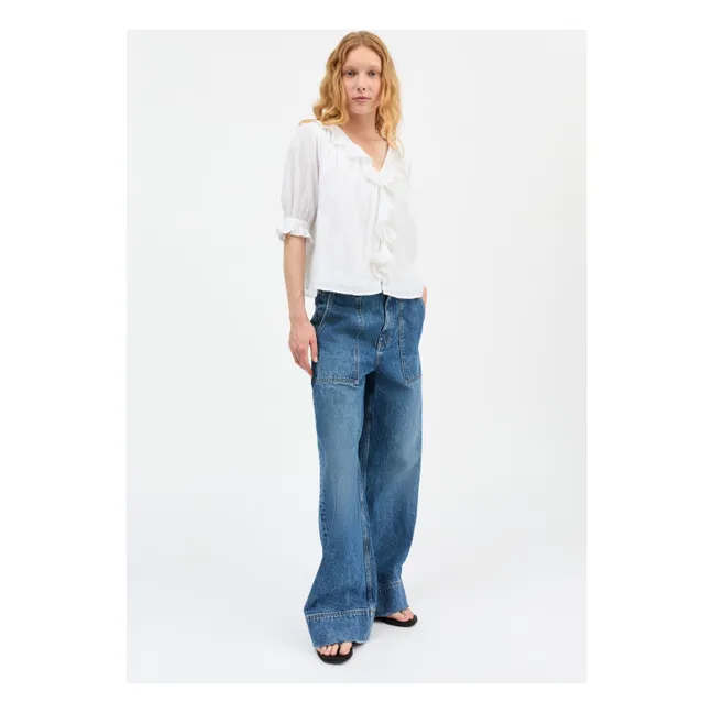 Clea Cotton blouse | White