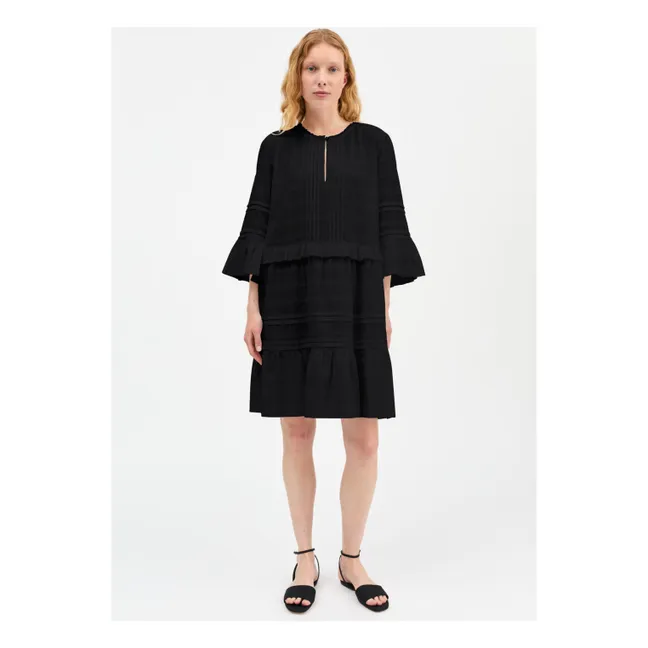 Vestido Fiore de algodón | Negro