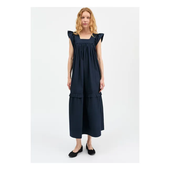 Alina Cotton dress | Navy blue