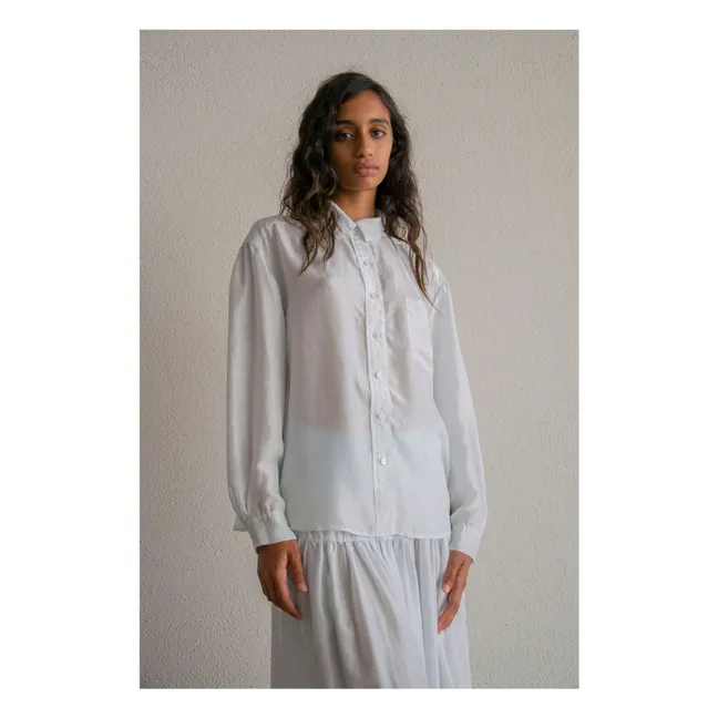 Chemise Man Pongé de Soie | Bleu Clair