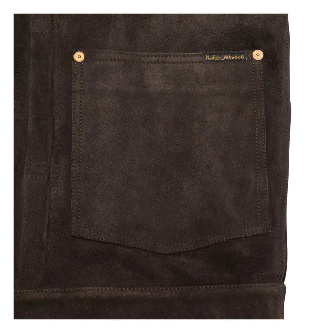 Dante II Suede Leather Jacket | Dark Brown