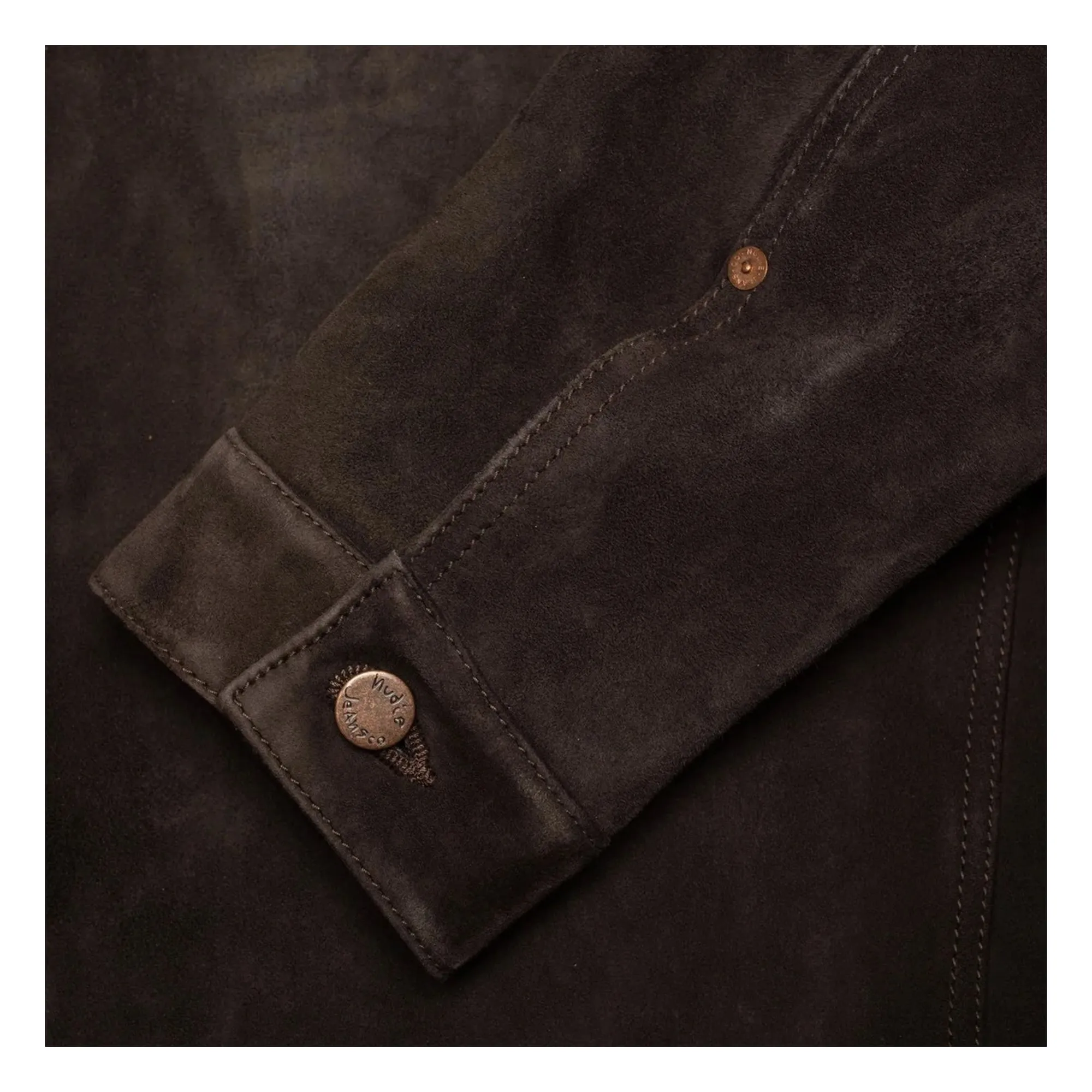 Veste Dante II Cuir Suédé | Marron foncé- Image produit n°1