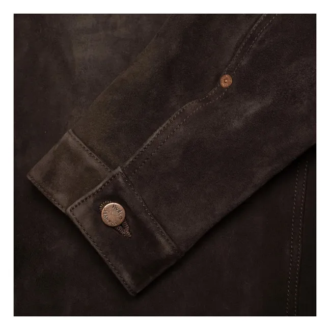 Dante II Suede Leather Jacket | Dark Brown