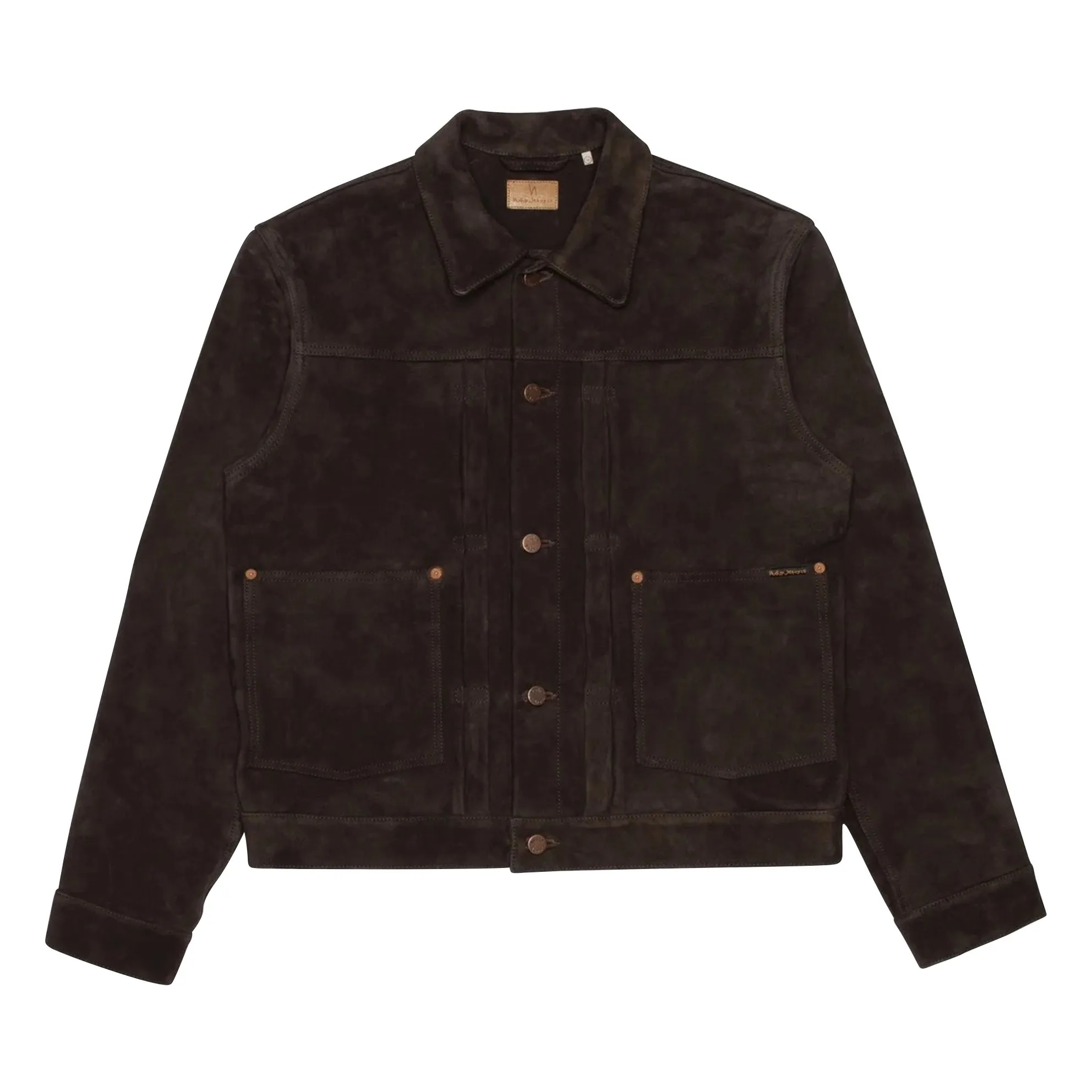 Veste Dante II Cuir Suédé | Marron foncé- Image produit n°0