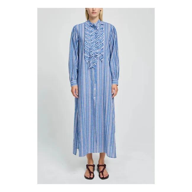 Vestido de algodón Magrita | Azul