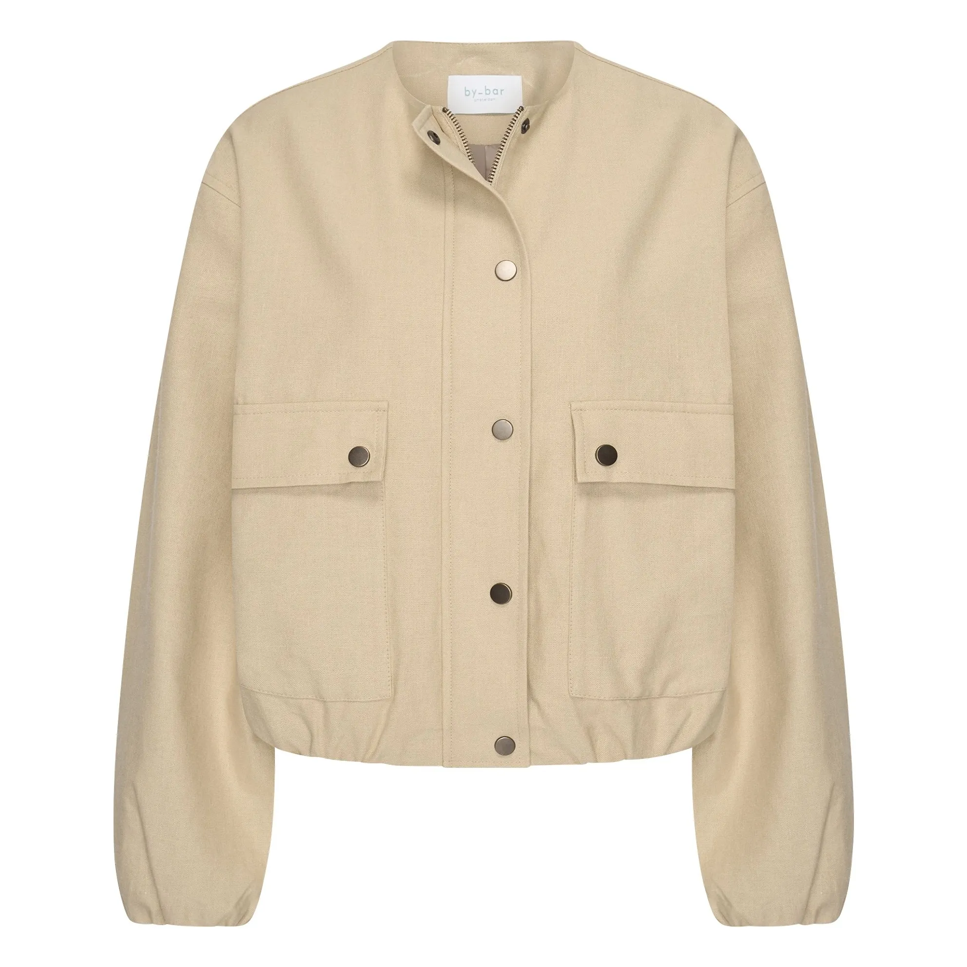 By Bar Dark Beige Maggie Cotton And Linen Jacket