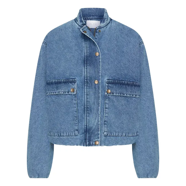 Maggie Organic Cotton Denim Jacket | Denim blue