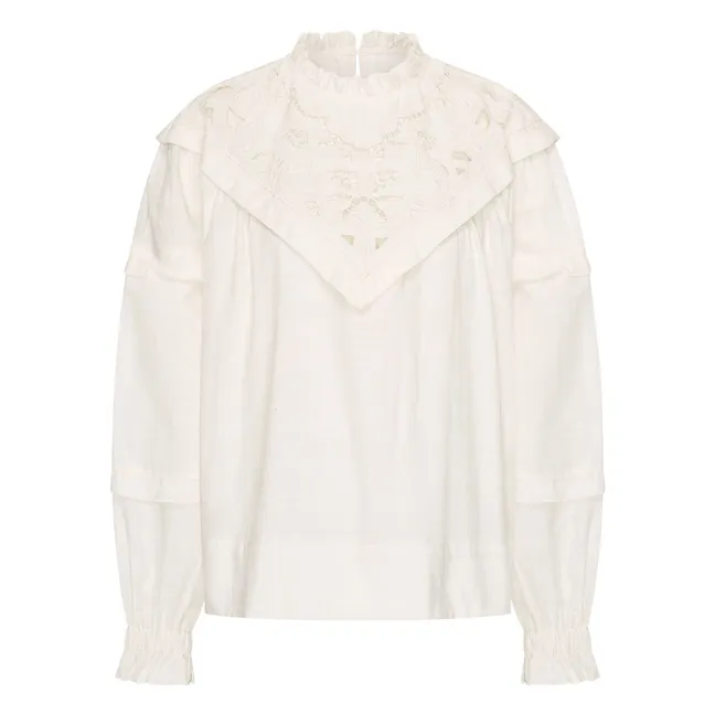 Blusa Bowie de algodón | Blanco