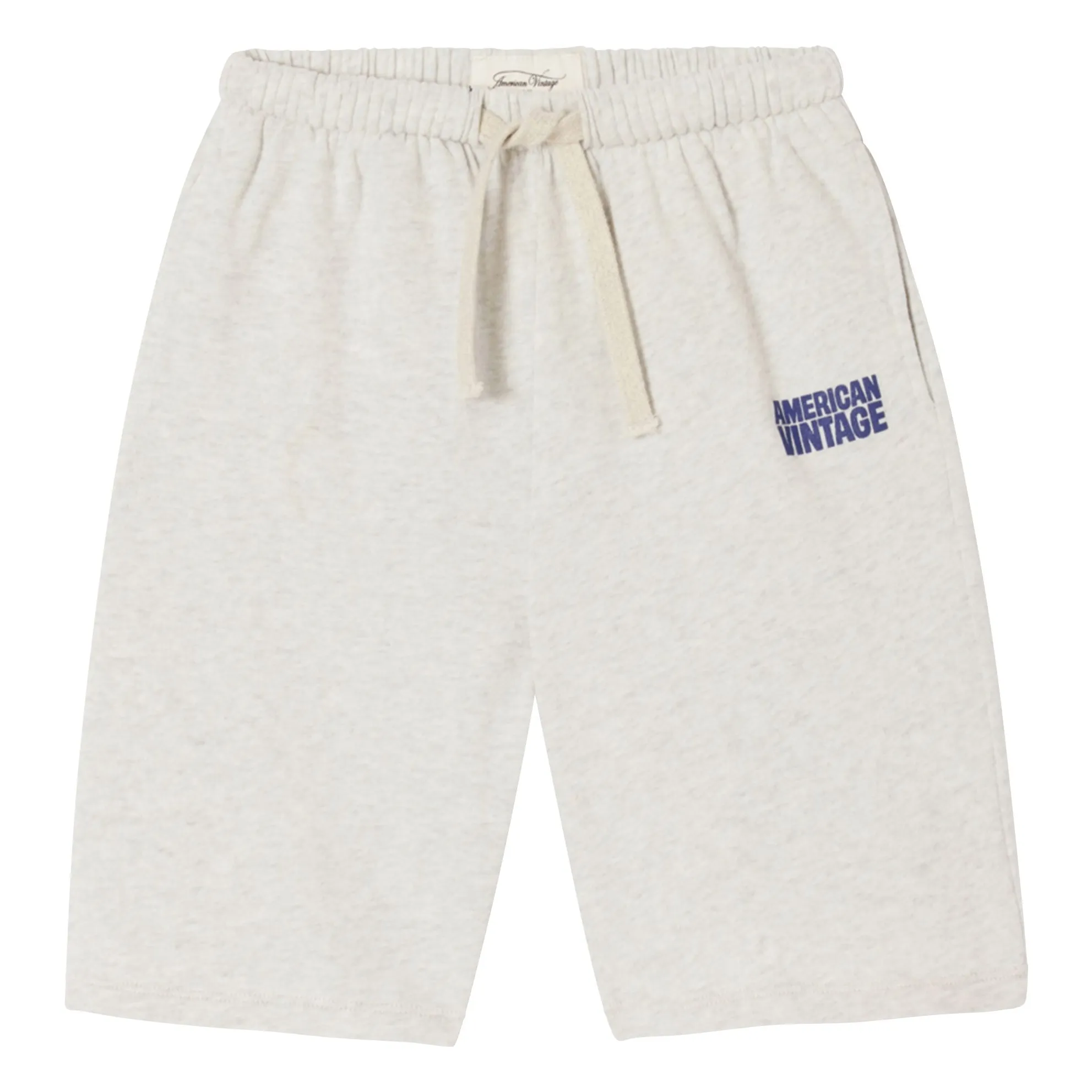 American Vintage Heather White Ykobow Jogger Short