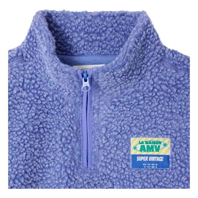 Sweat Demi Zip Façon Sherpa Hoktown Fibres Recyclées | Violet
