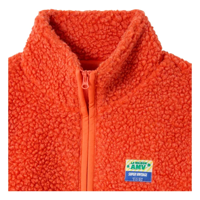 Veste Façon Sherpa Hoktown Fibres Recyclées | Orange
