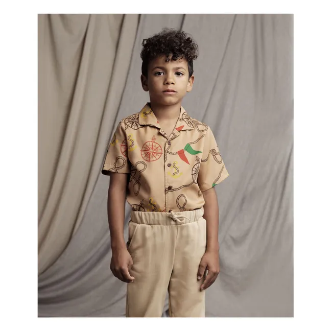 Camisa náutica de algodón orgánico | Beige