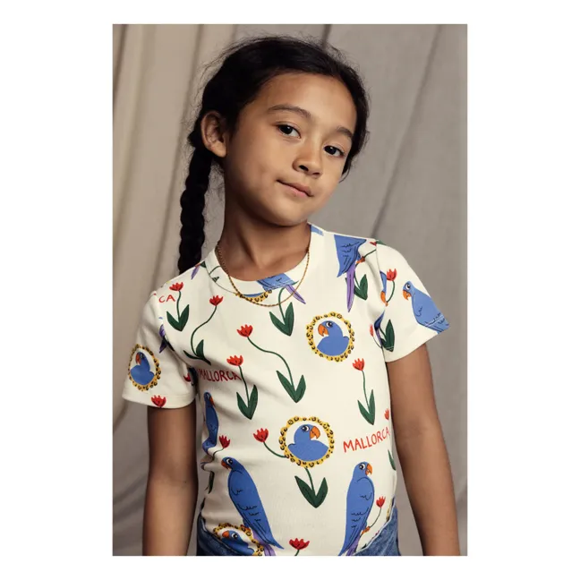 Maglietta in cotone biologico Parrot | Ecru