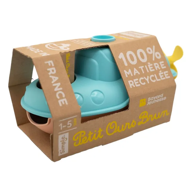 Bath submarine - Single x Little Brown Bear | Blue