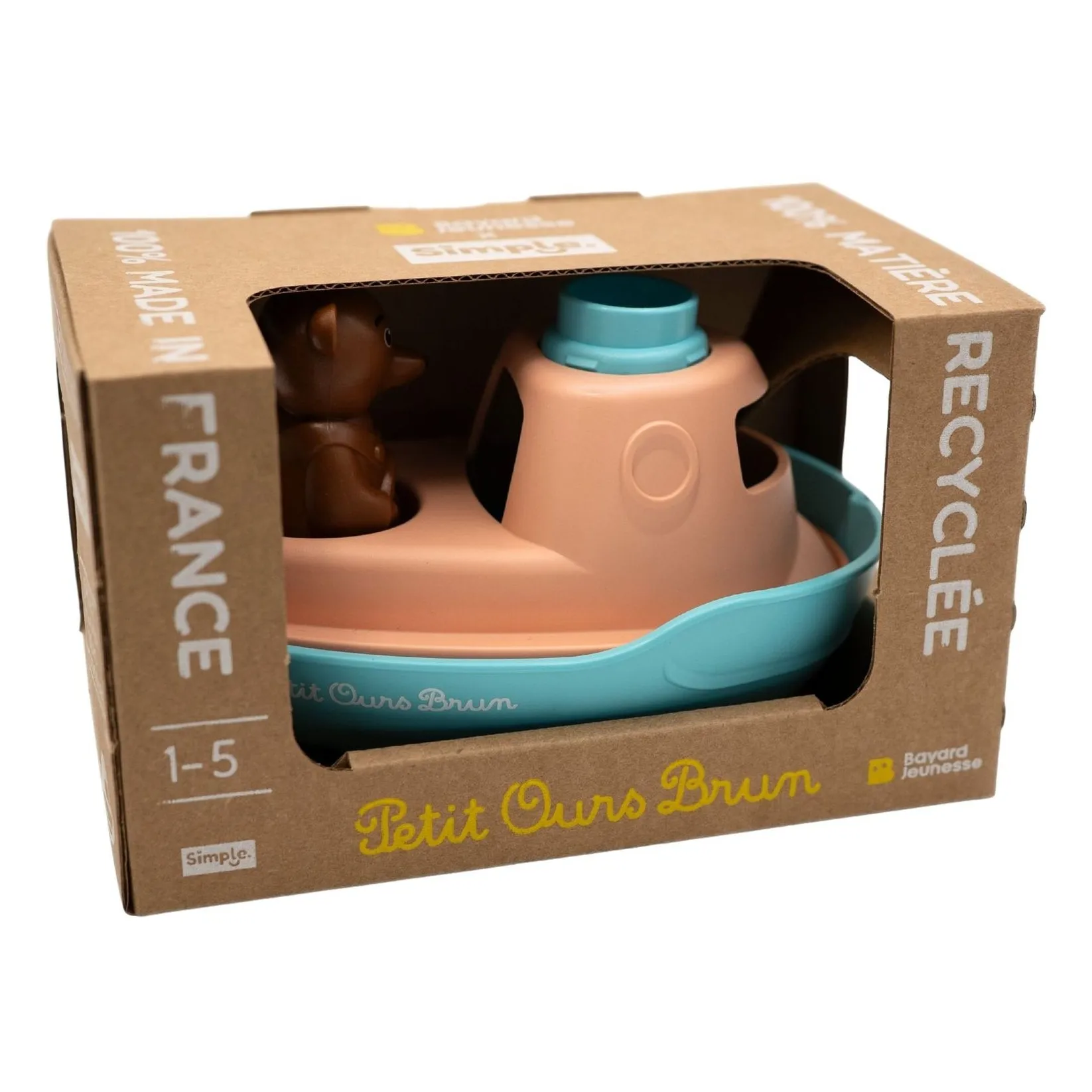 Bateau pour le bain - Simple x Petit Ours Brun | Bleu- Image produit n°4