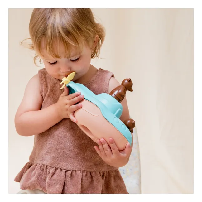 Bath submarine - Single x Little Brown Bear | Blue