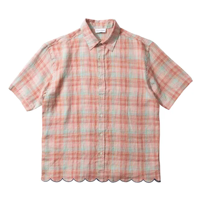Chemise Carreaux  | Rose chiné