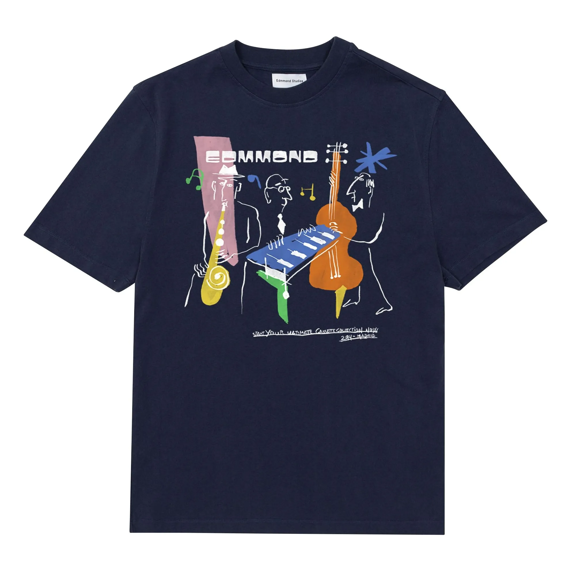 Edmmond Studios Dark Blue Cotton Cassette T-Shirt