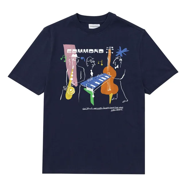 Camiseta Cassette de algodón | Azul oscuro