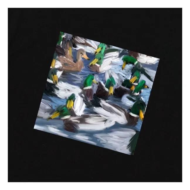 T-shirt in cotone Duck Lake  | Blu scur