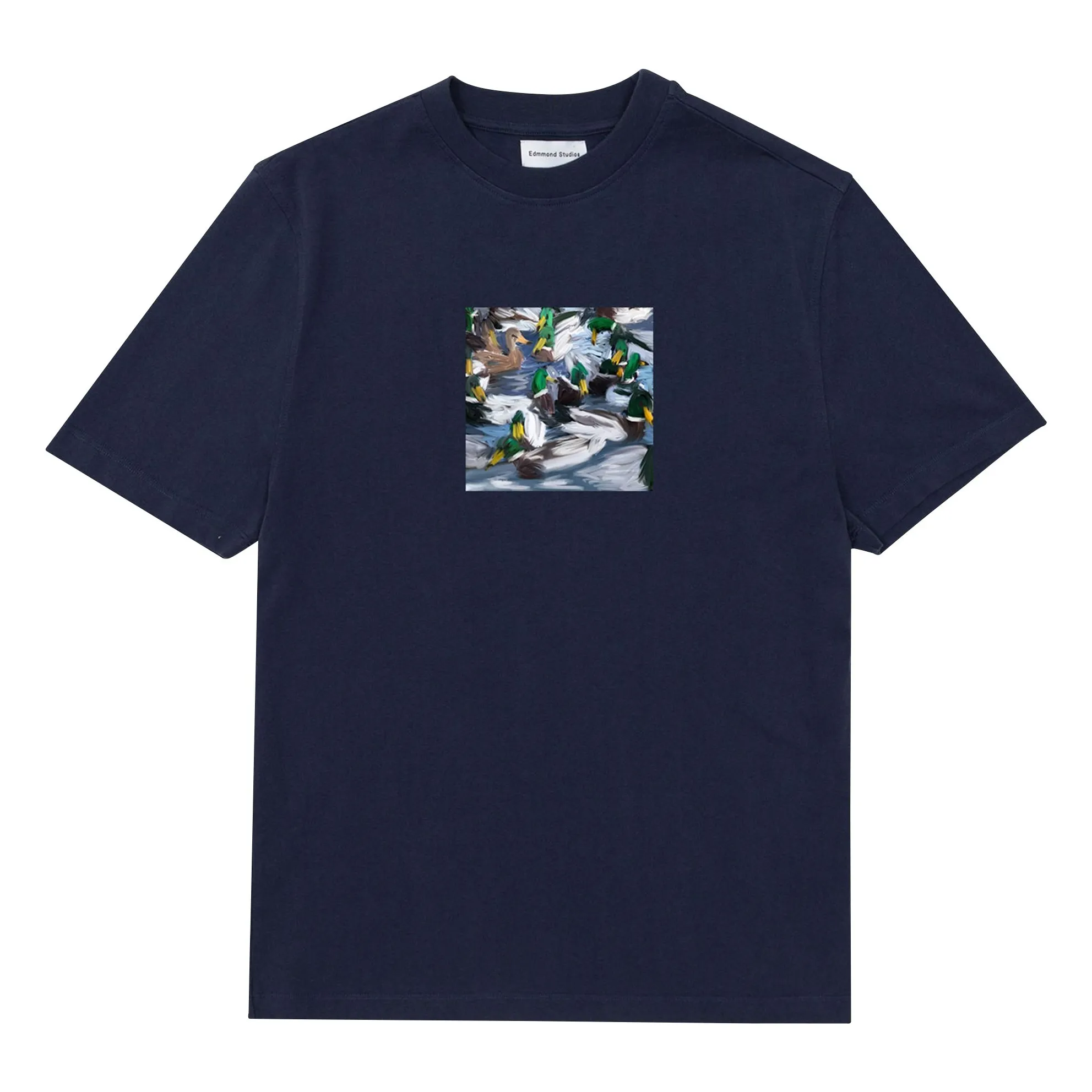 Edmmond Studios Dark Blue Duck Lake Cotton T-Shirt