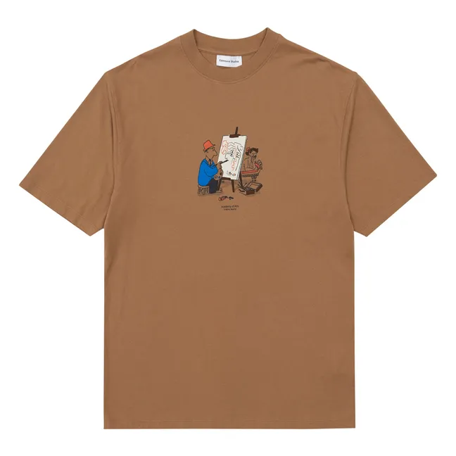 Camiseta Avant Garde de algodón | Marrón claro