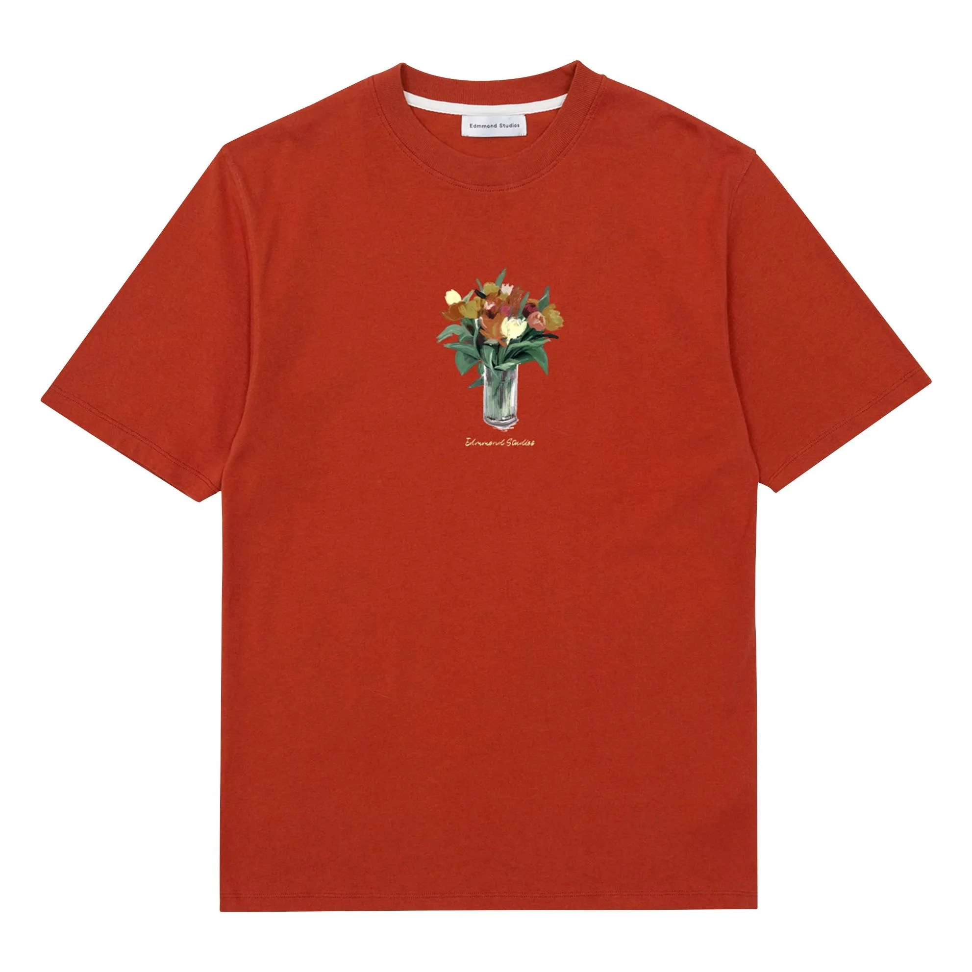 Edmmond Studios Red Ochre Lush Cotton T-Shirt