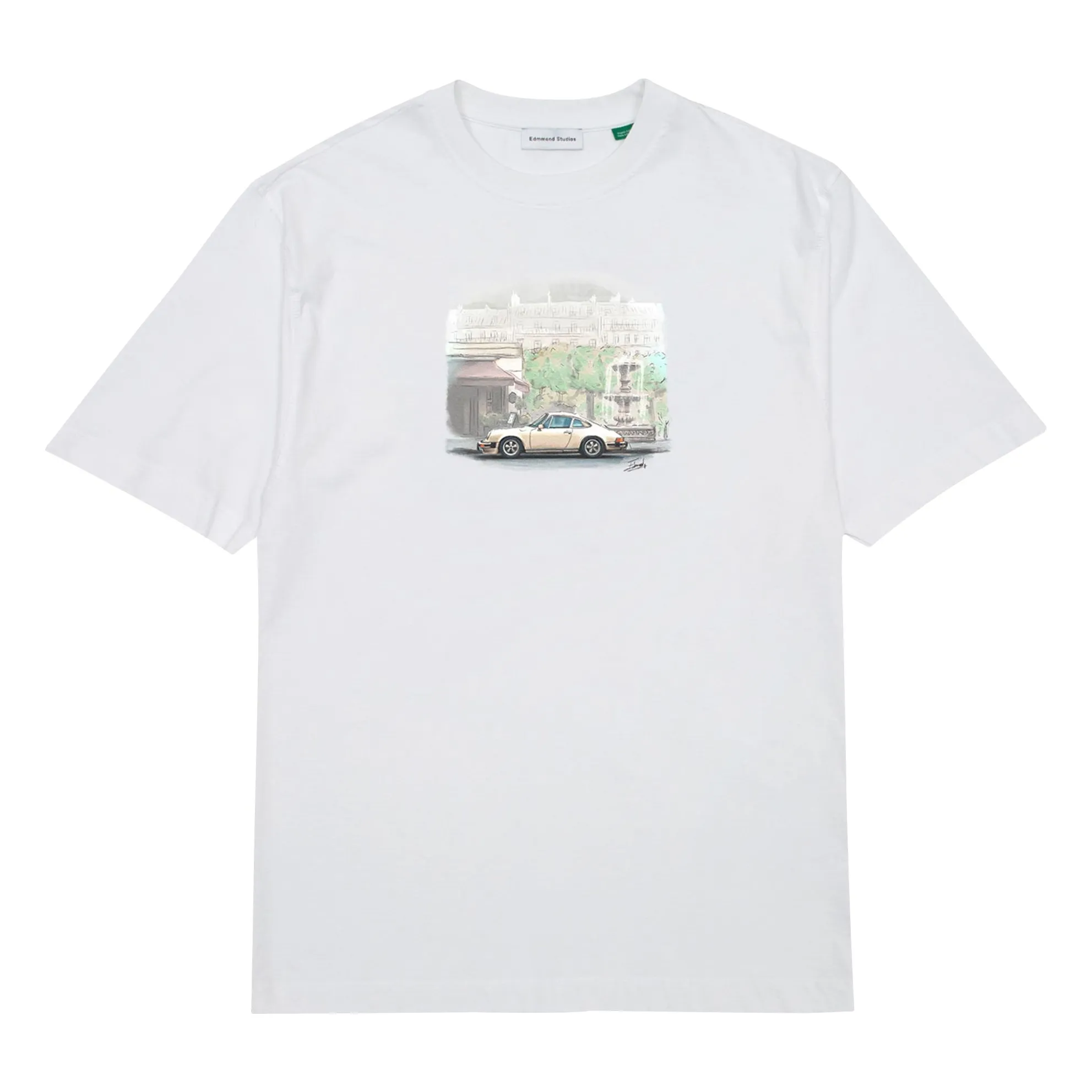 Edmmond Studios White Chassing Classics Cotton T-Shirt
