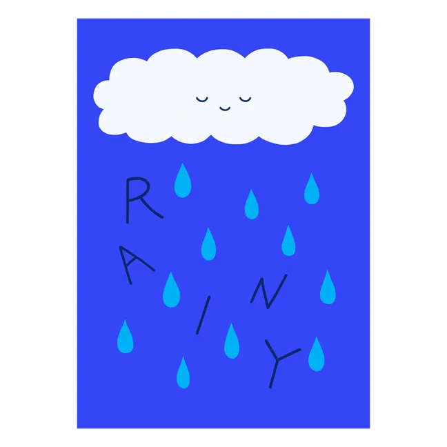Affiche Rainy | Bleu