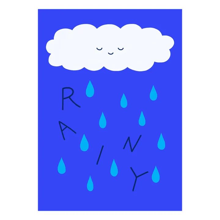 Affiche Rainy | Bleu- Image produit n°3