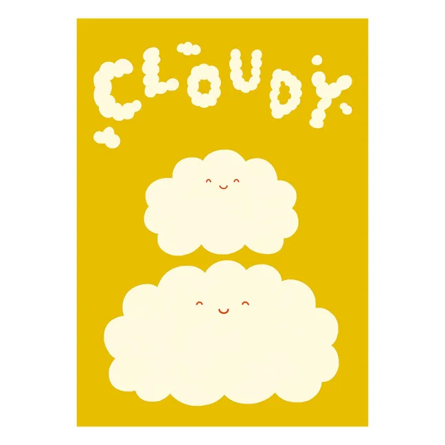 Cloudy poster | Yellow