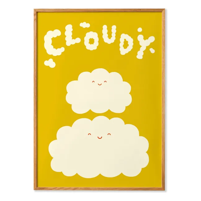 Cloudy poster | Yellow