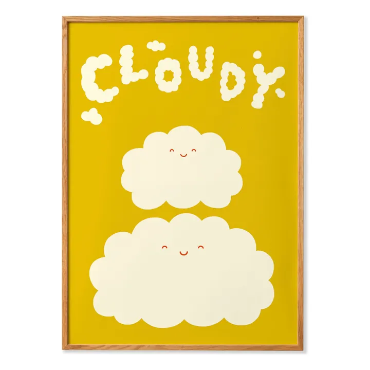 Affiche Cloudy | Jaune- Image produit n°0