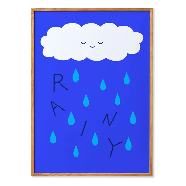 Poster per la pioggia | Blu