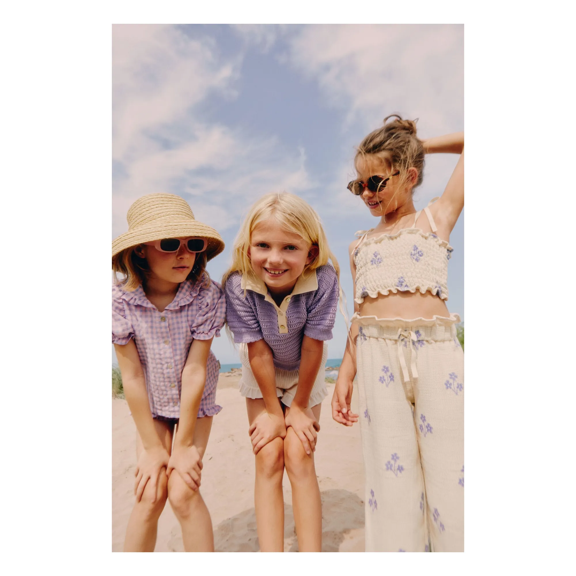 Robe Manches Bouffantes Olie Vichy | 	Lilas- Image produit n°3