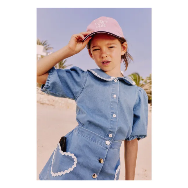 Jean Louise Poches Cœurs | Bleu Clair