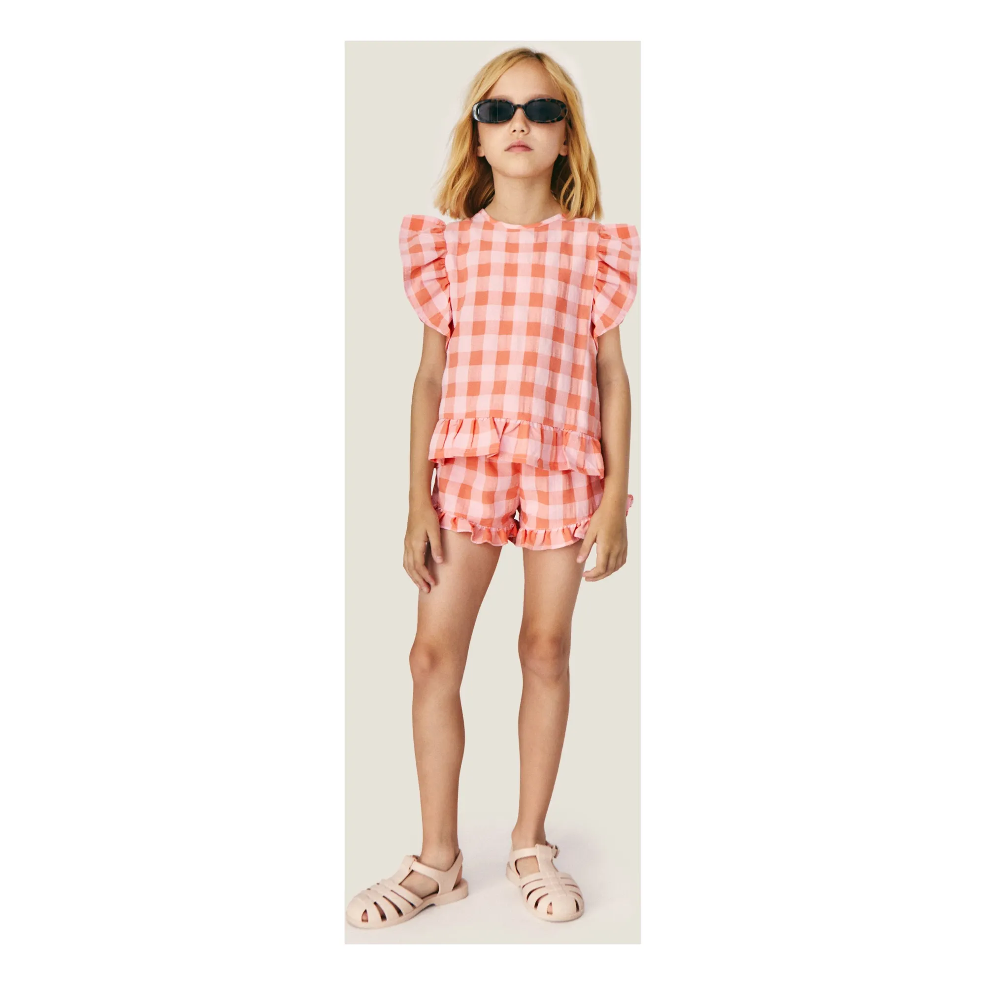 Short Colette Vichy | Rose- Image produit n°1