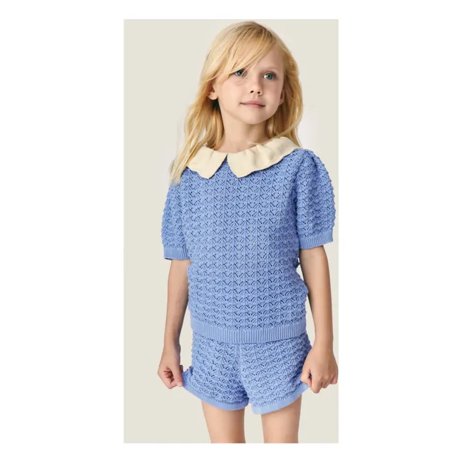 Short de ganchillo Cherry | Azul