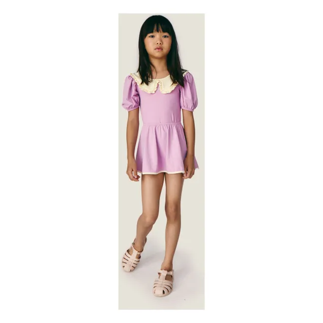 Traje de baño con cuello Daniela Claudine  | Rosa