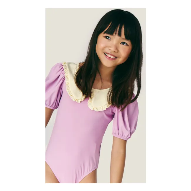 Traje de baño con cuello Daniela Claudine  | Rosa