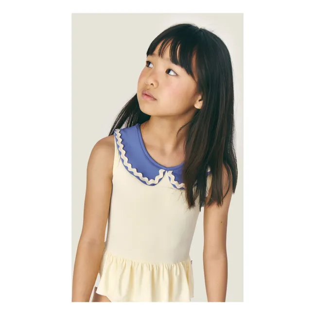 Traje de baño con cuello Olie Claudine | Azul