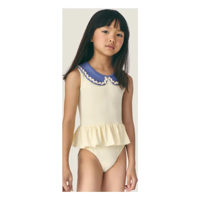 Traje de baño con cuello Olie Claudine | Azul