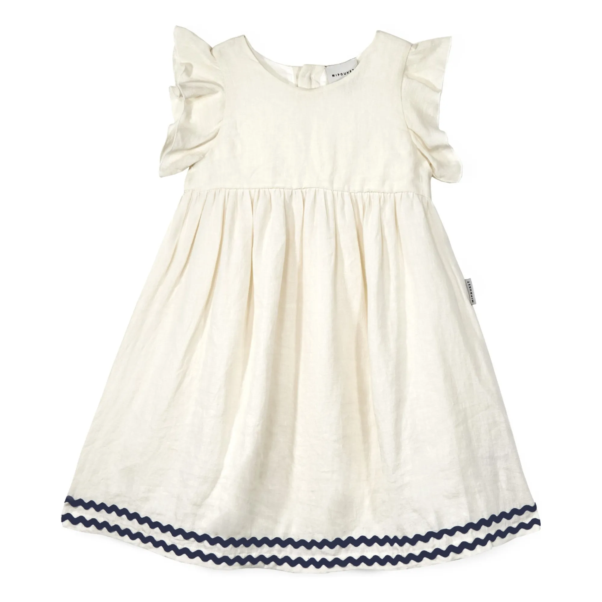 Mipounet Ecru Isaline Linen Dress