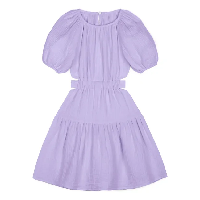 Vestido marino de gasa de algodón orgánico | Lila