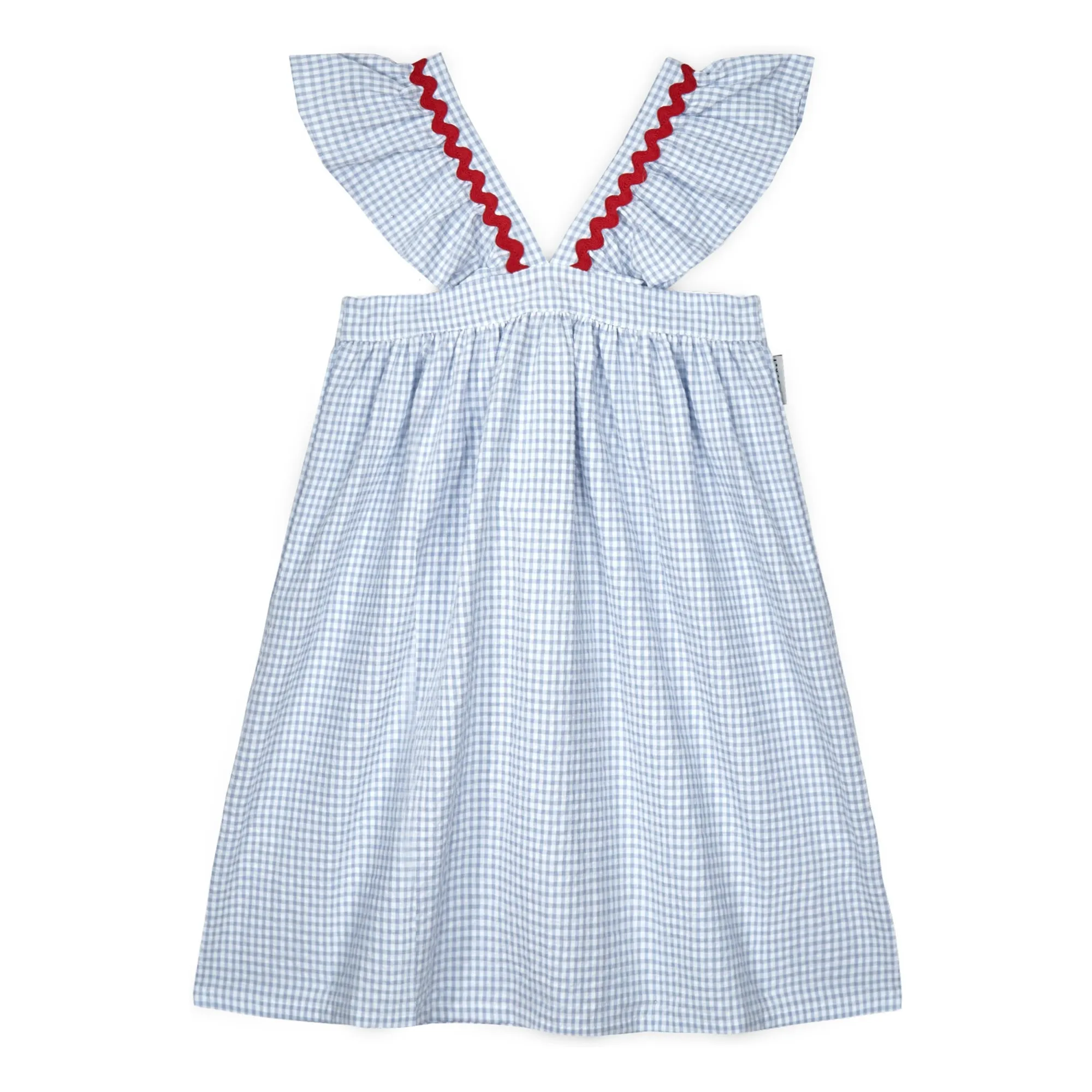 Vestido Sylvie Vichy | Azul Claro- Imagen del producto n°0