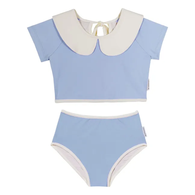 Maillot de Bain Col Claudine Vera | Bleu ciel