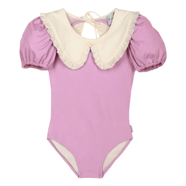 Traje de baño con cuello Daniela Claudine  | Rosa